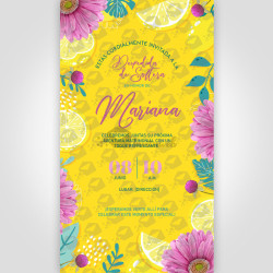 Invitación Digital - Despedida de Soltera - Gerberas 01