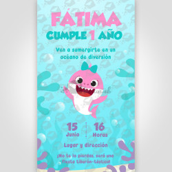 Invitación Digital - BabyShark 02