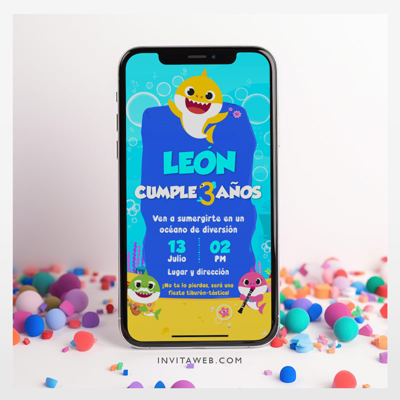 Invitación Digital - BabyShark 03