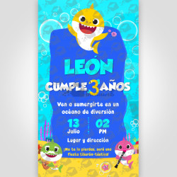 Invitación Digital - BabyShark 03
