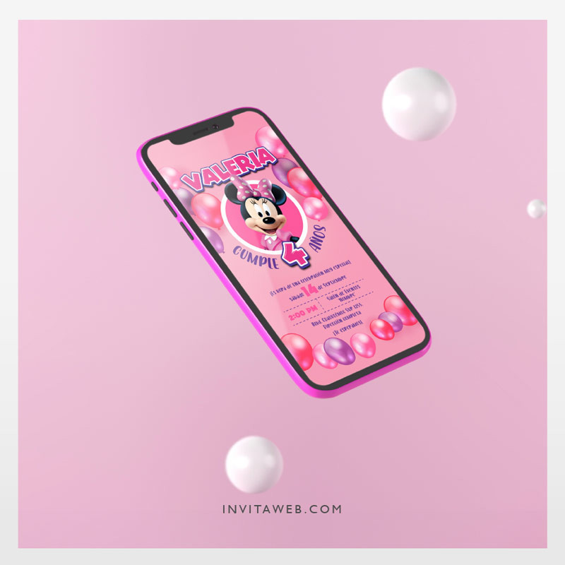 Invitación Digital - Minnie Mouse 01