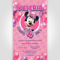 Invitación Digital - Minnie Mouse 01