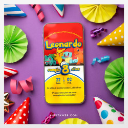 Invitación Digital - Pokemón 01