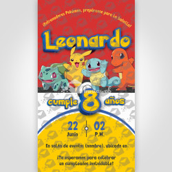Invitación Digital - Pokemón 01