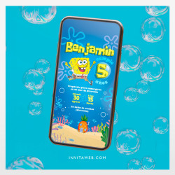 Invitación Digital - Bob Esponja 01