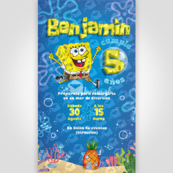 Invitación Digital - Bob Esponja 01