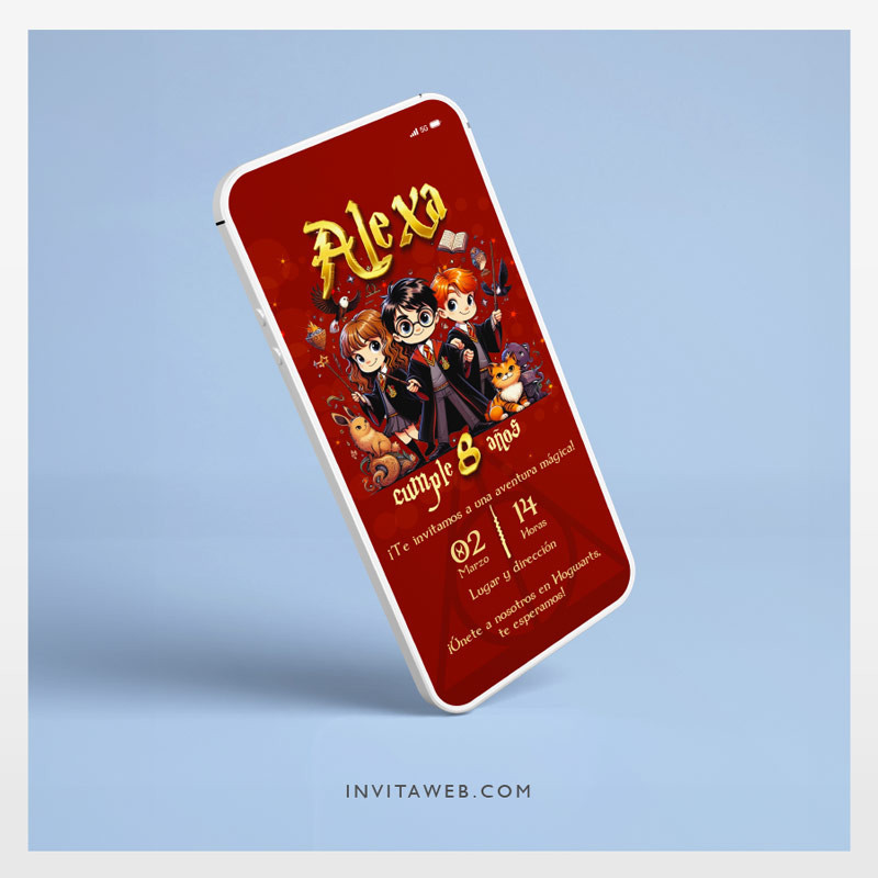 Invitación Digital - Harry Potter 01