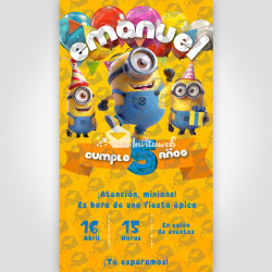 Invitación Digital - Minions 01