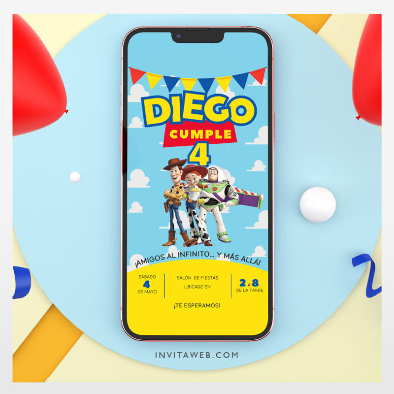 Invitación Digital - Toy Story 03
